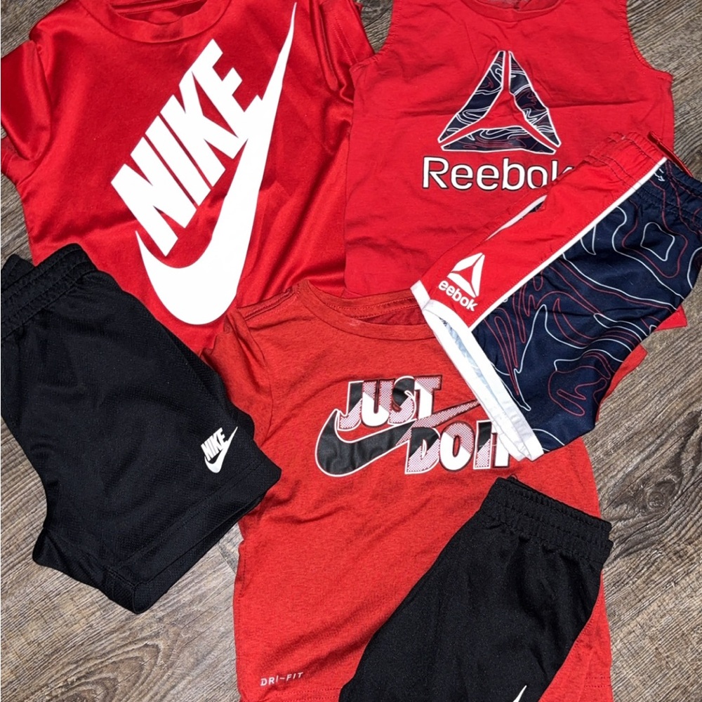 Nike Matching Set Red and Black Athletic Apparel